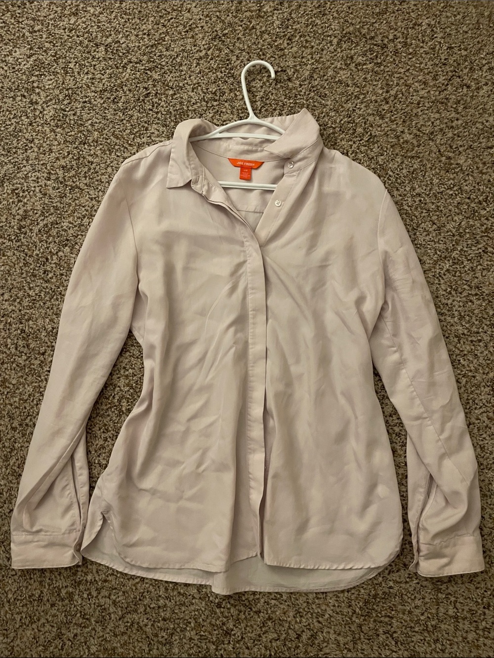 Joe Fresh Light Pink Women's Button-Front Blouse